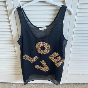 Sugar Lips Sleeveless Blouse black